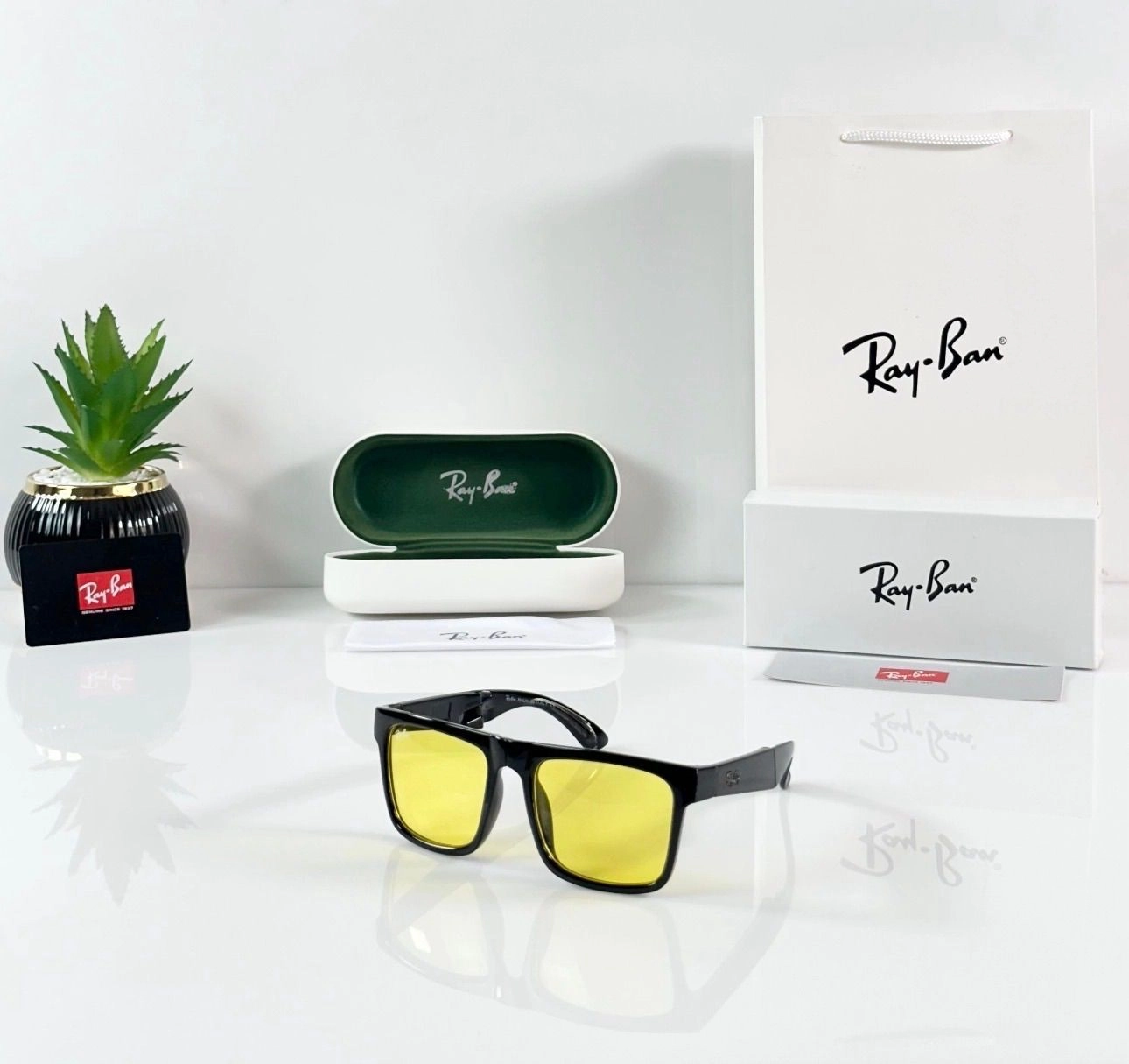 Ray-ban foldable yellow 2
