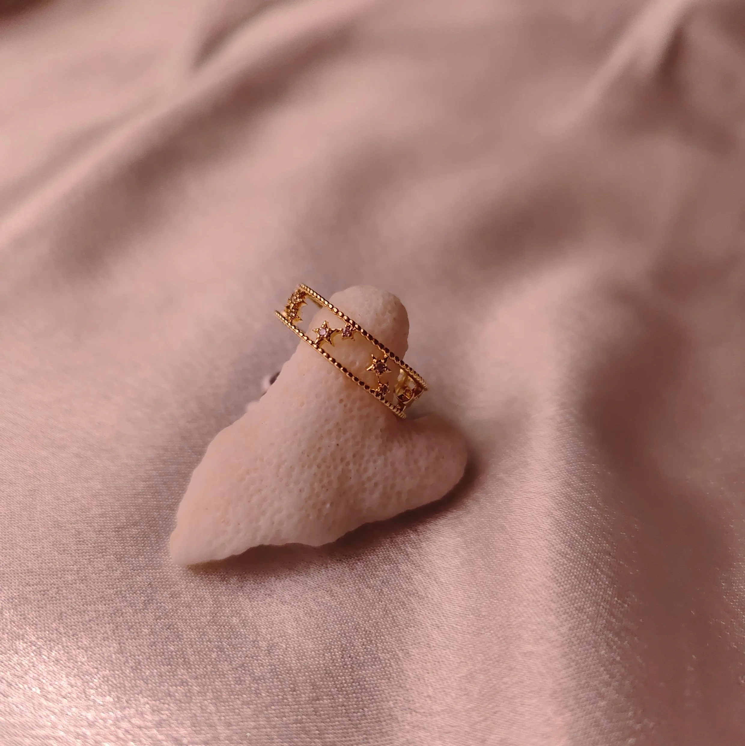 Stars and stones adjustable ring 2