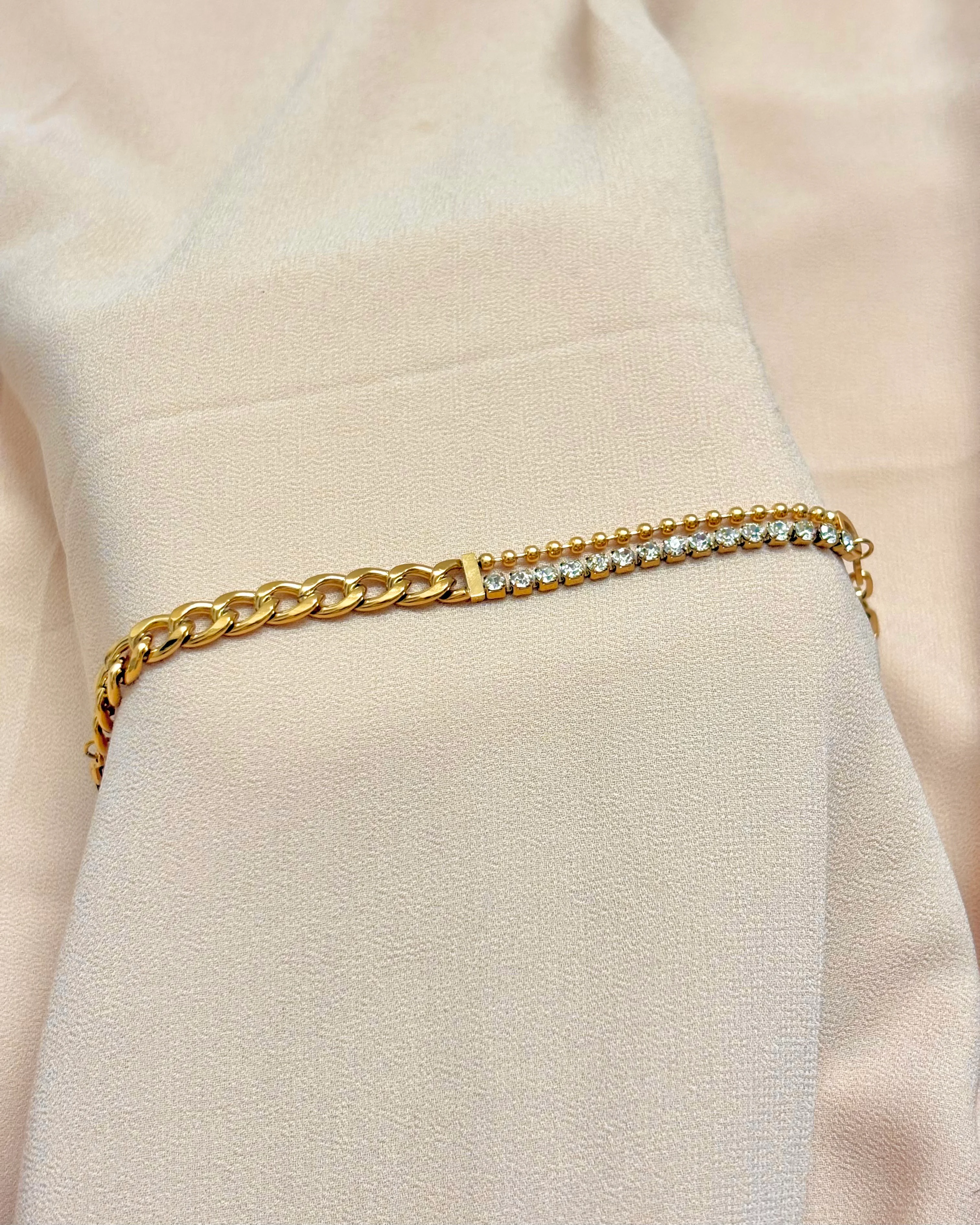 Stone studded Miami cuban link bracelet