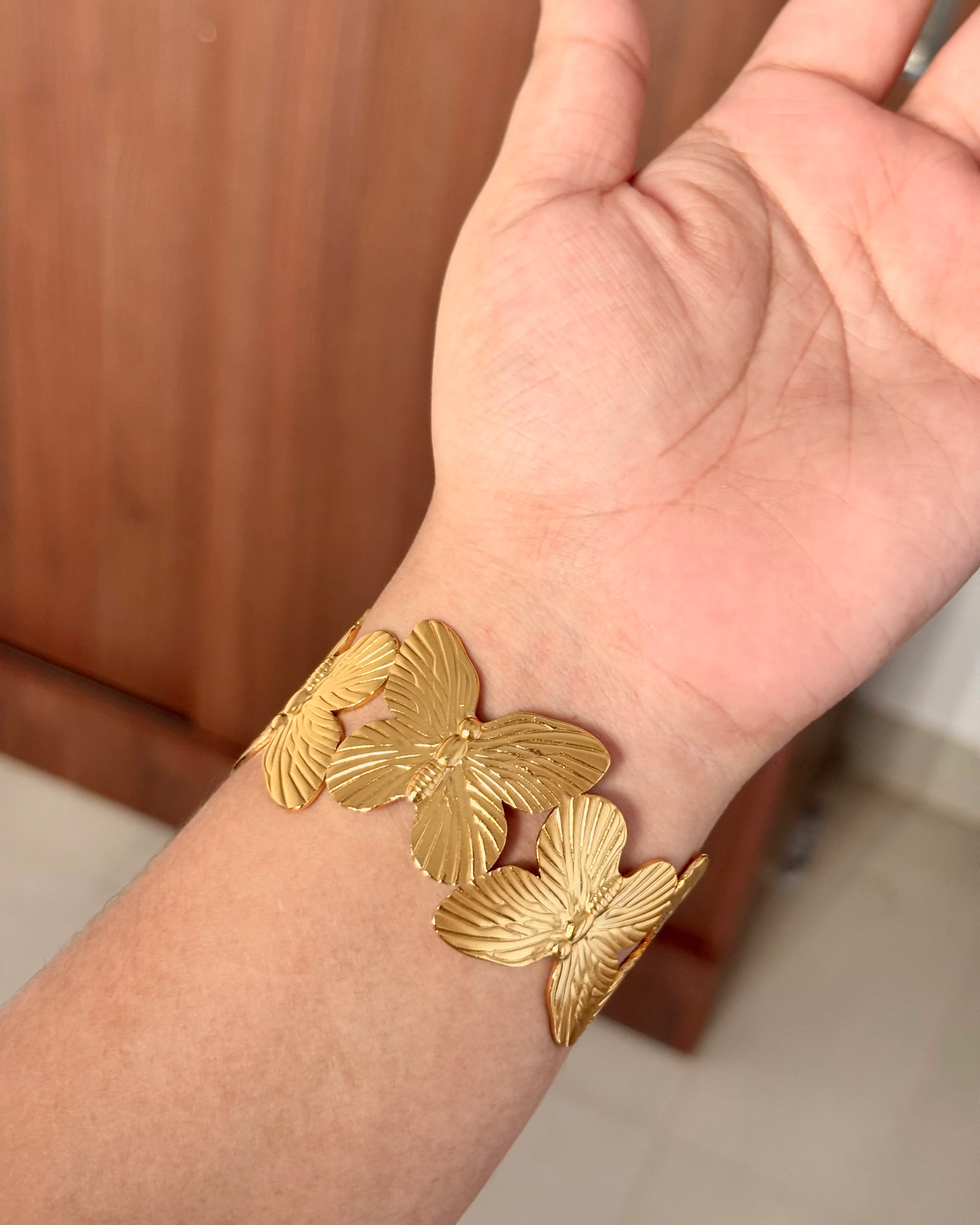 Butterfly cuff bracelet