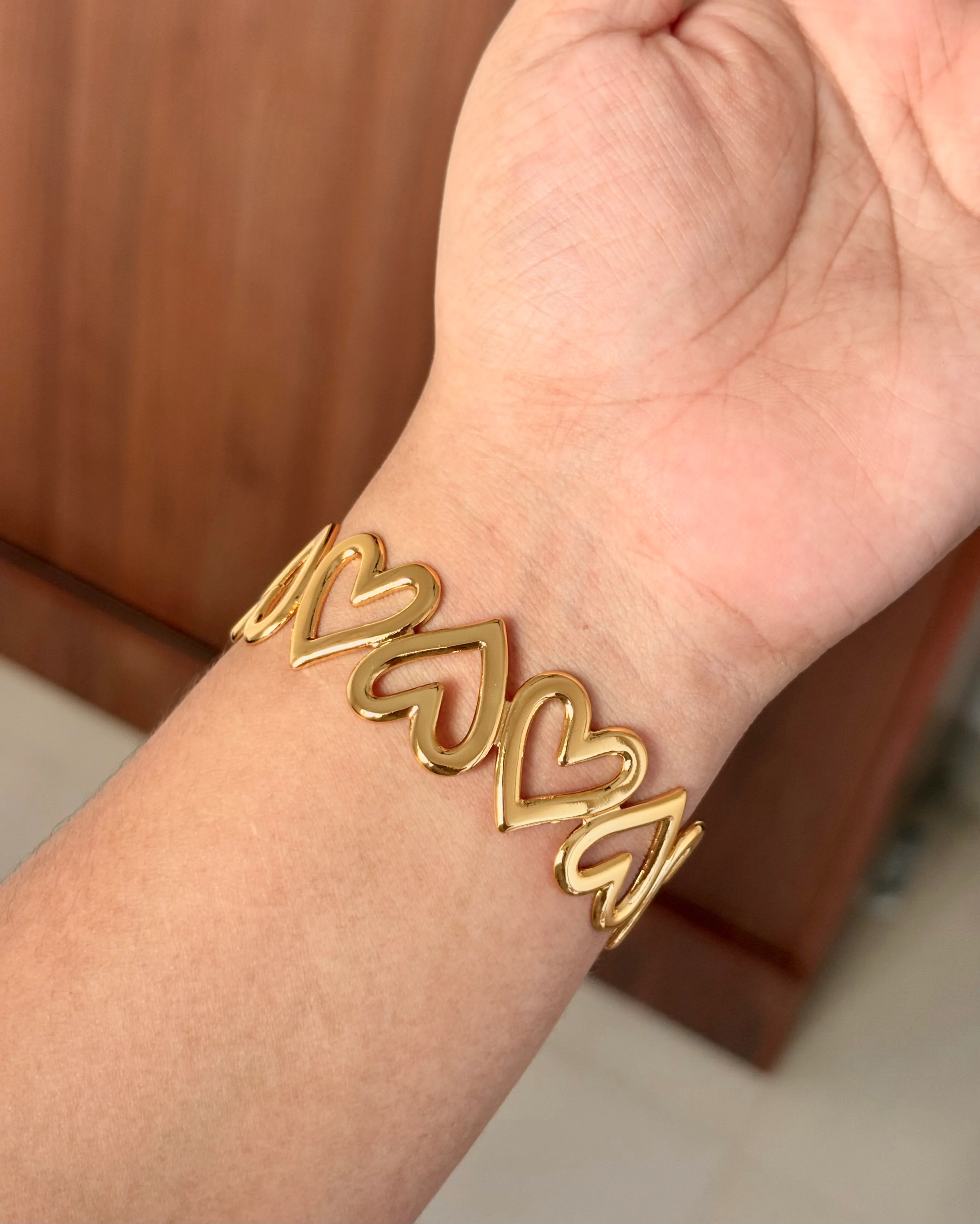 Hearts cuff bracelet