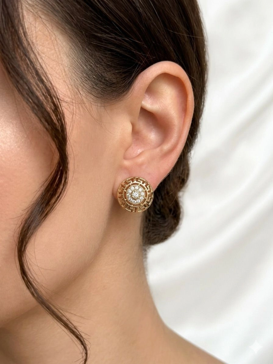 Xuping rounded hoop earrings 1