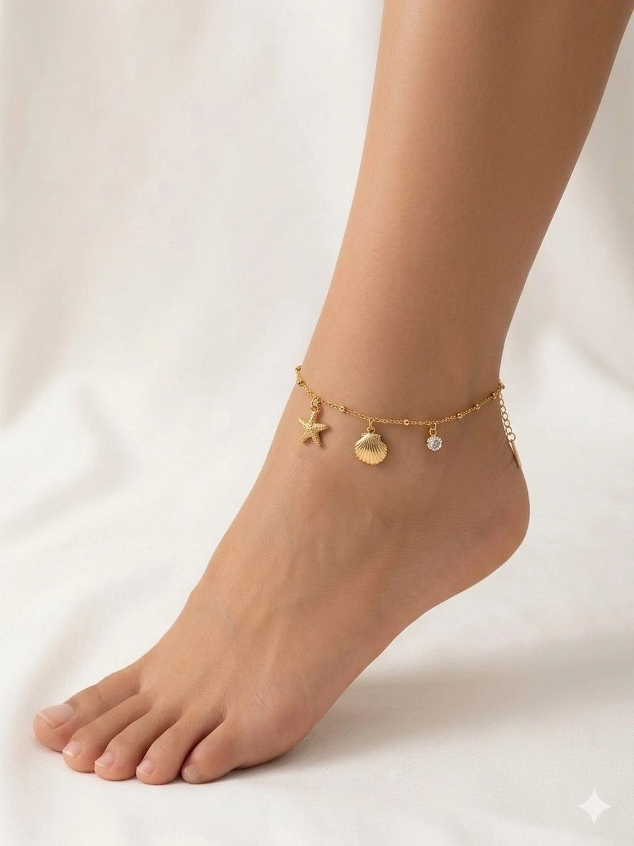 Beach theme anklet (pair)