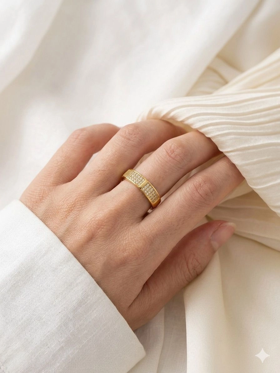 Gold replica elegant ring