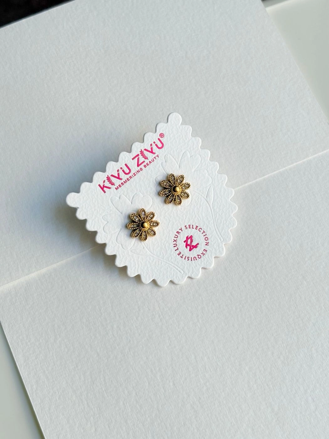 Flora ball back earrings