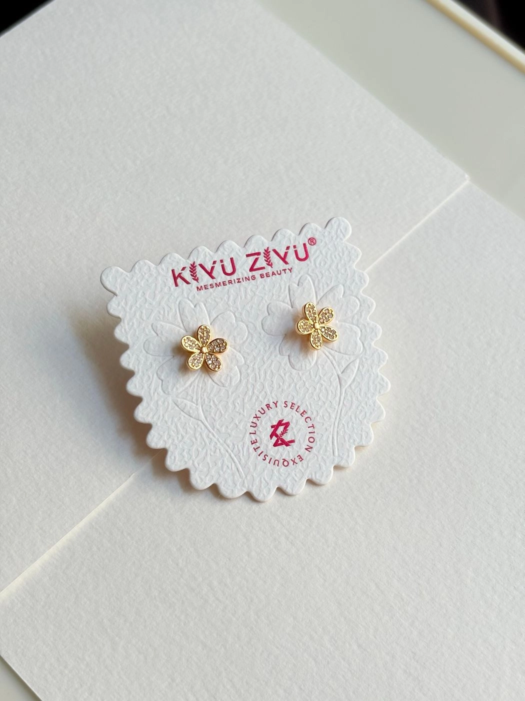 Dainty crystal ball back earrings