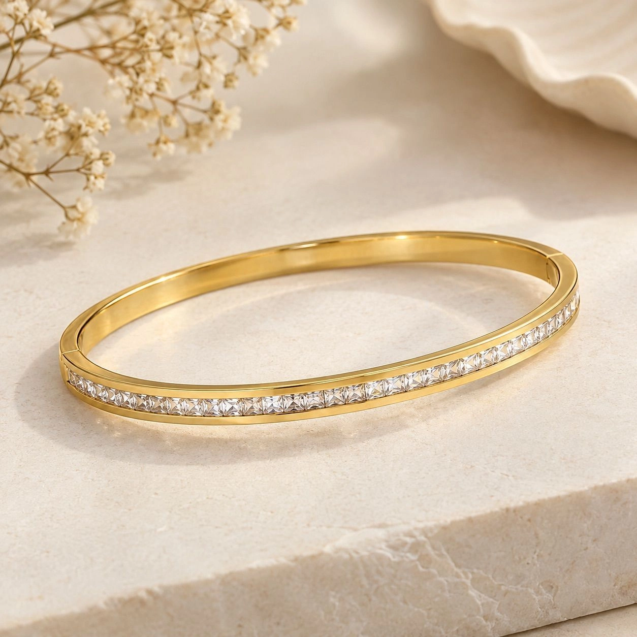 Classic crystal kada bangle