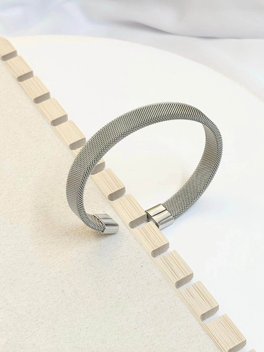 Mesh statement cuff bracelet 1