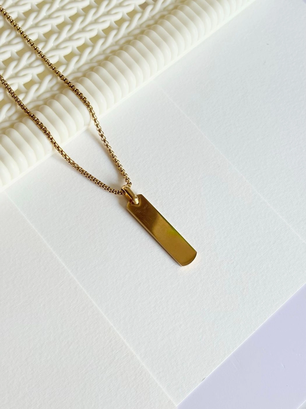 Gold plated rectangle hip hop party chain