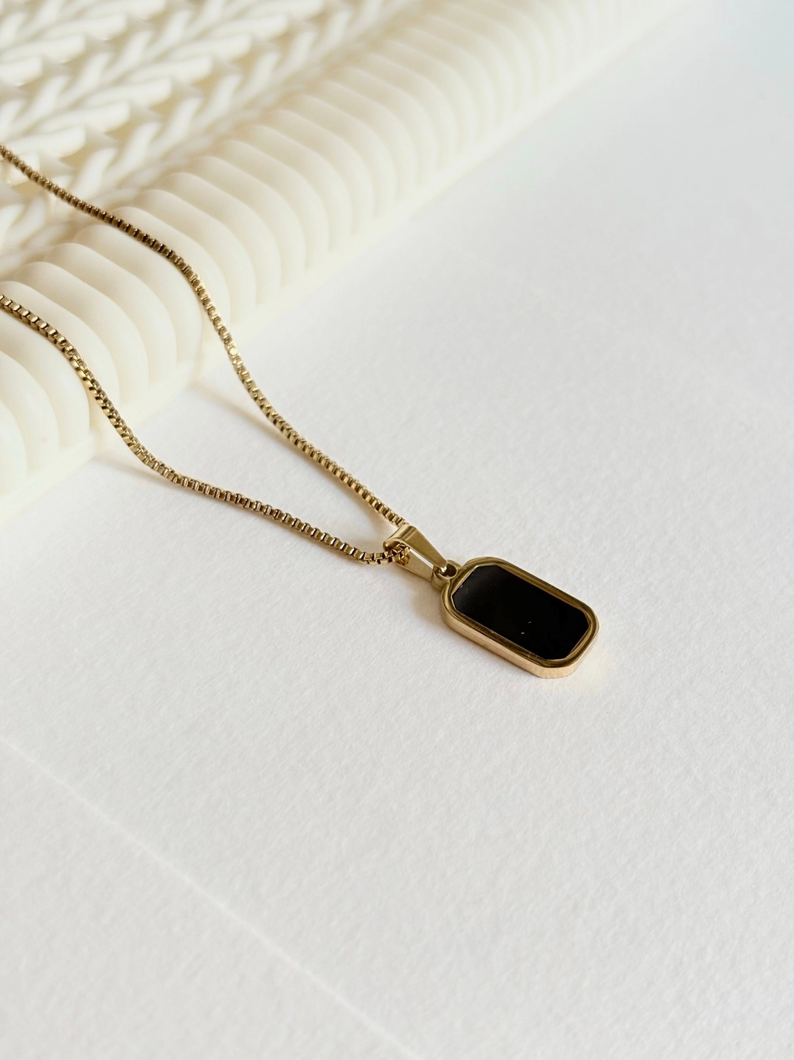 Gold plated geometric pendant 2