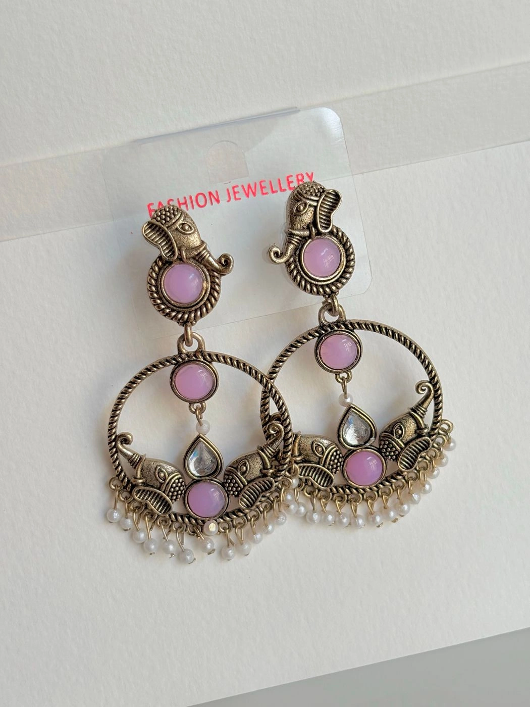 Elephant circular earrings 1