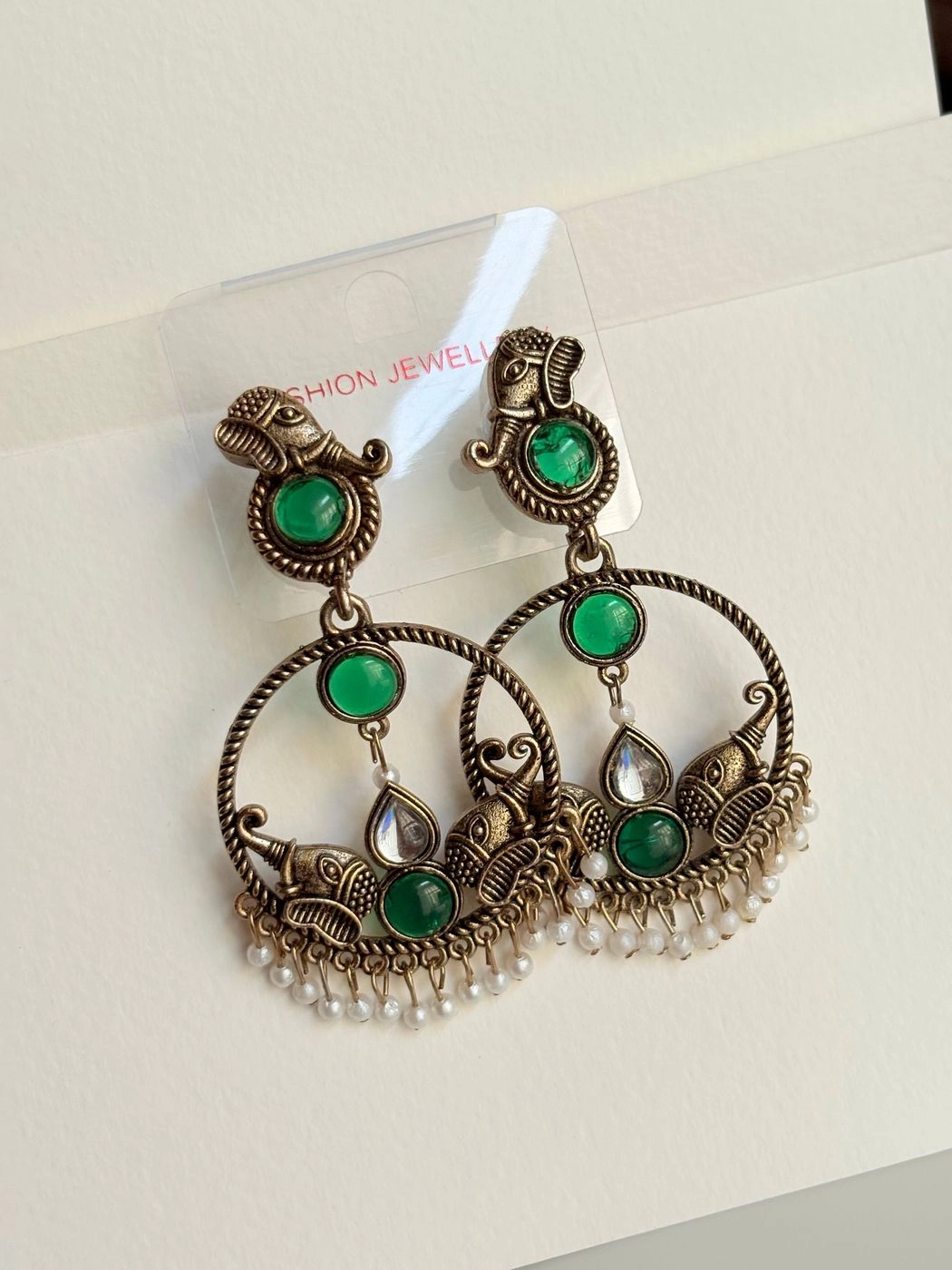 Elephant circular earrings 3