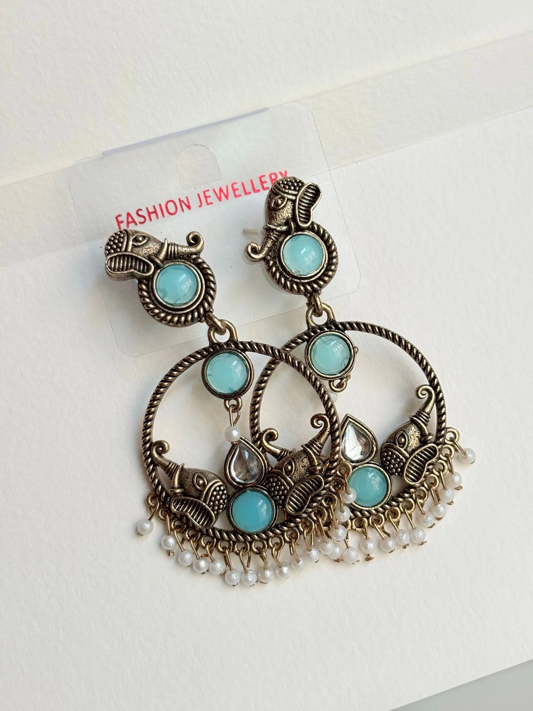 Elephant circular earrings 4