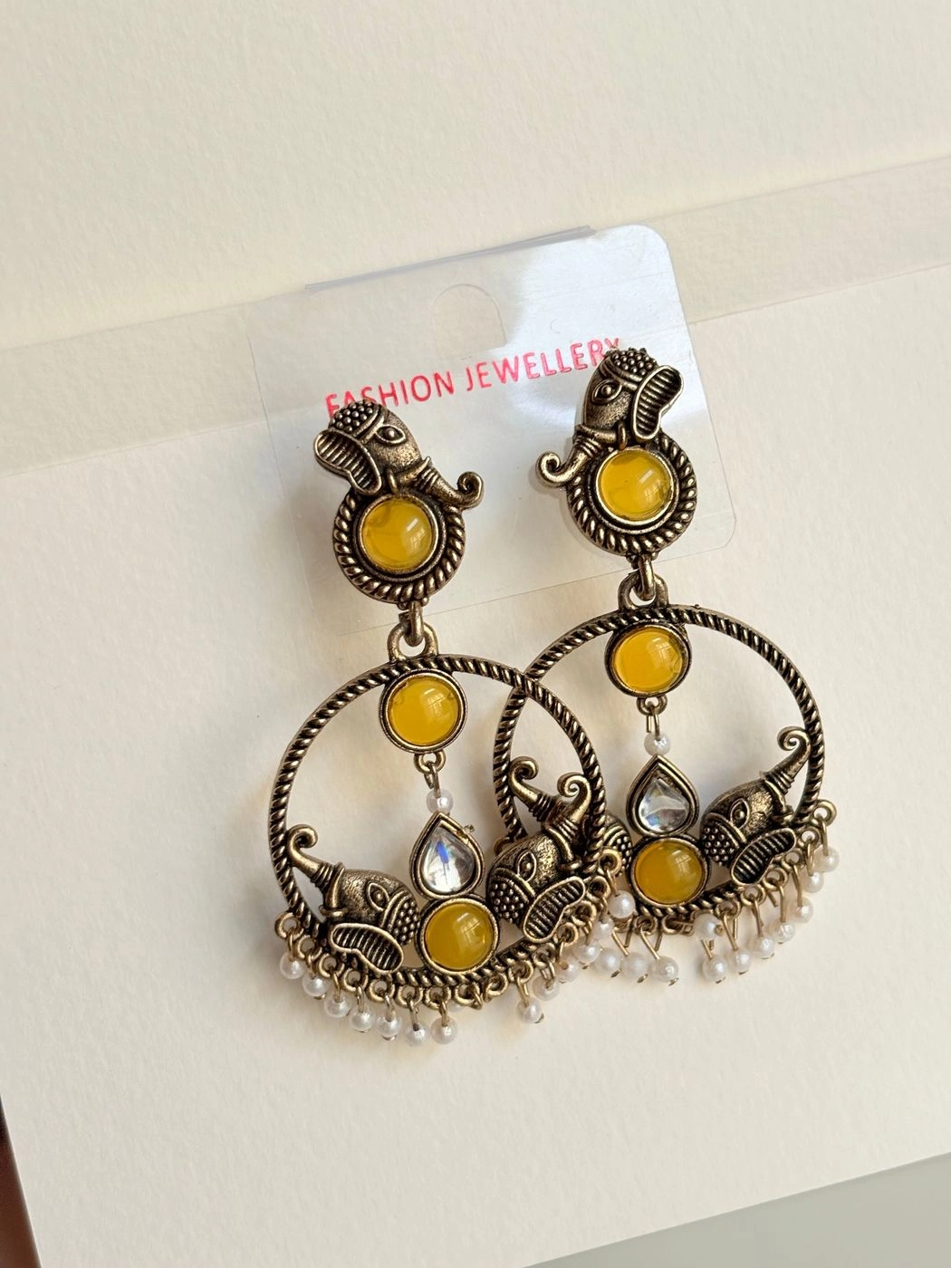 Elephant circular earrings 5