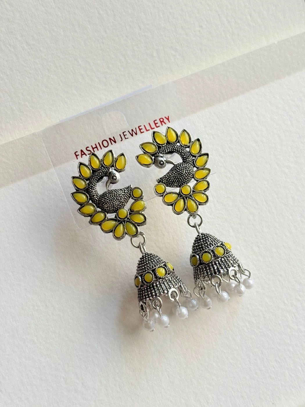 Peacock ear cuff jhumkas 1