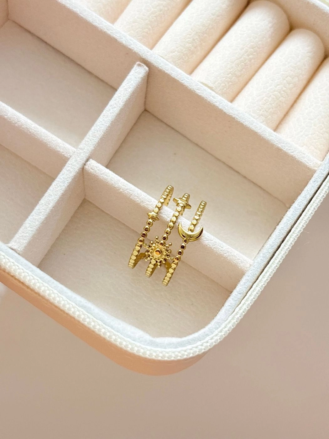 Sun moon star layer adjustable ring
