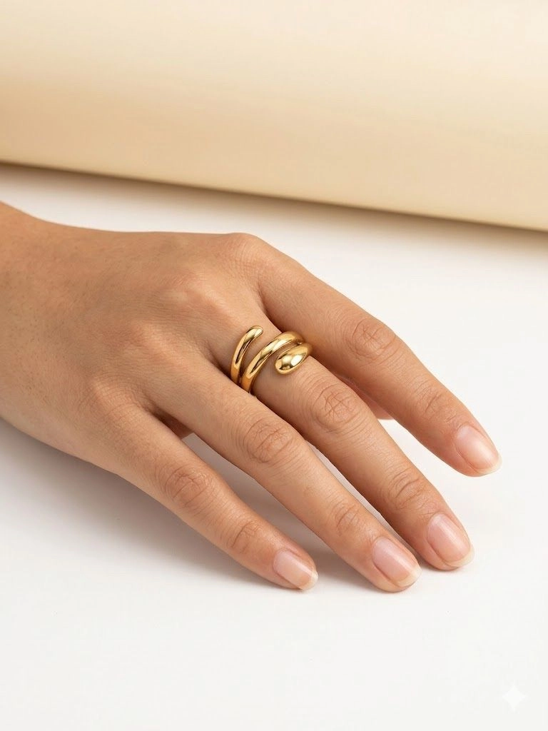 Triple chunky ring