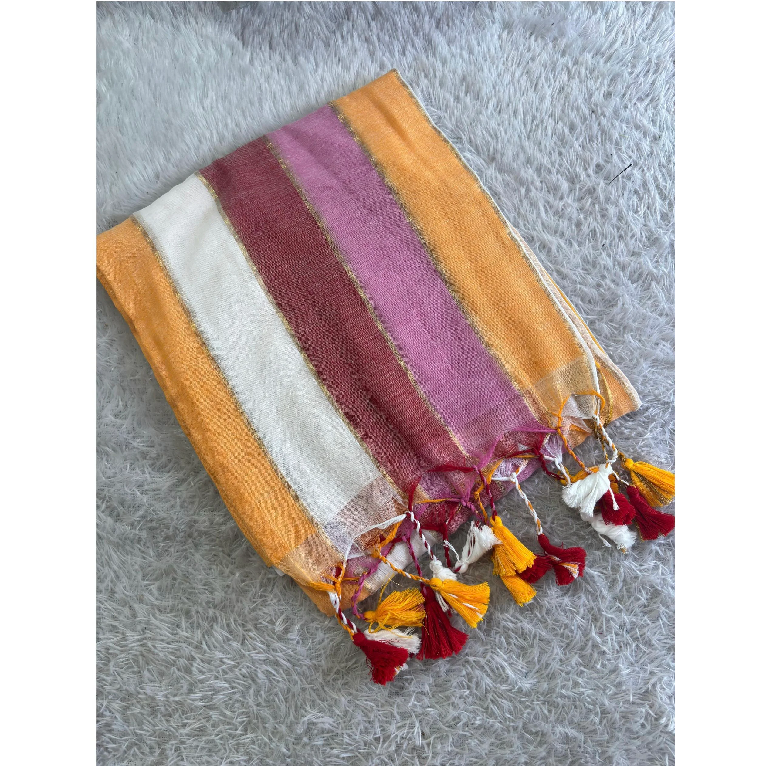 Colour pallette mul cotton saree