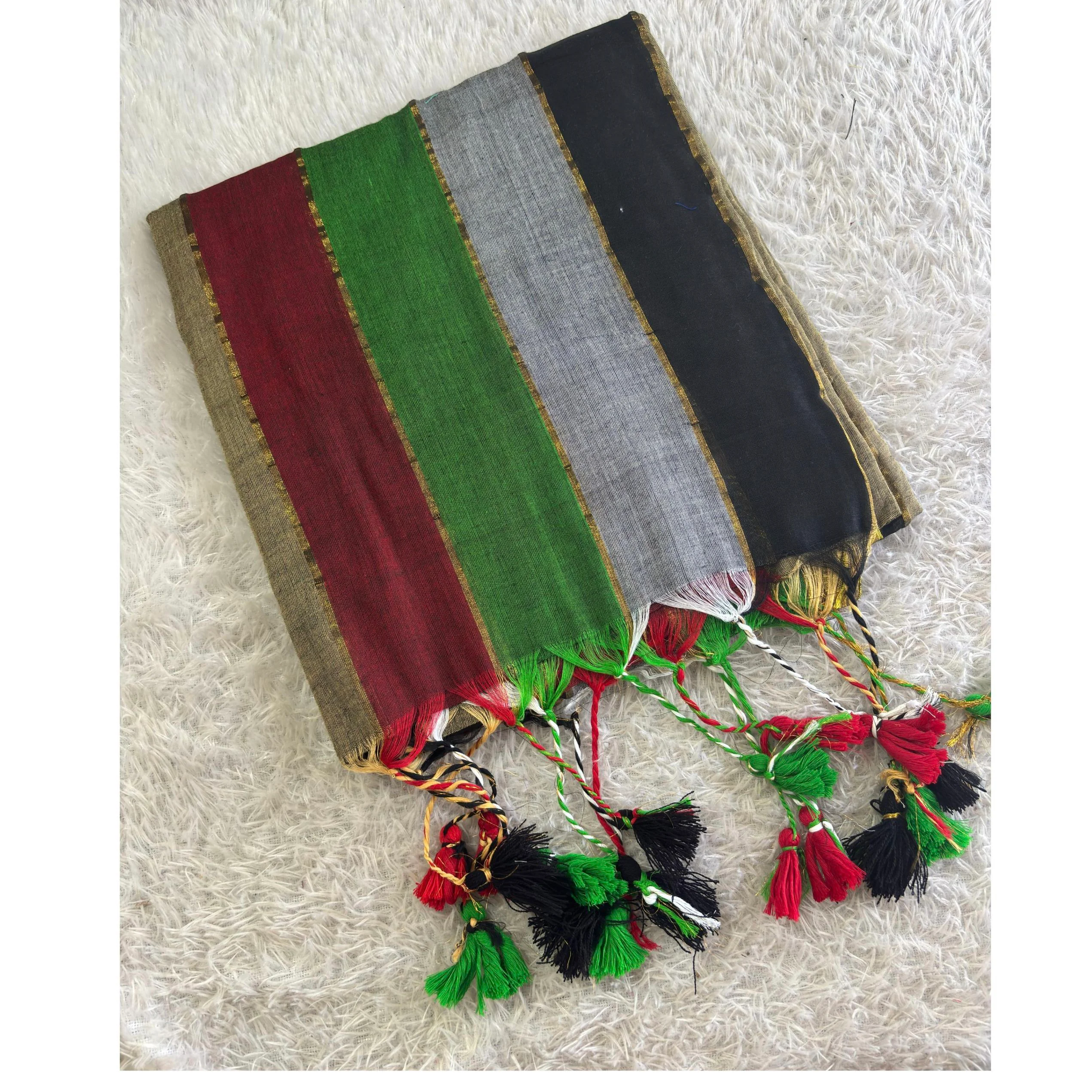 Colour pallette mul cotton saree