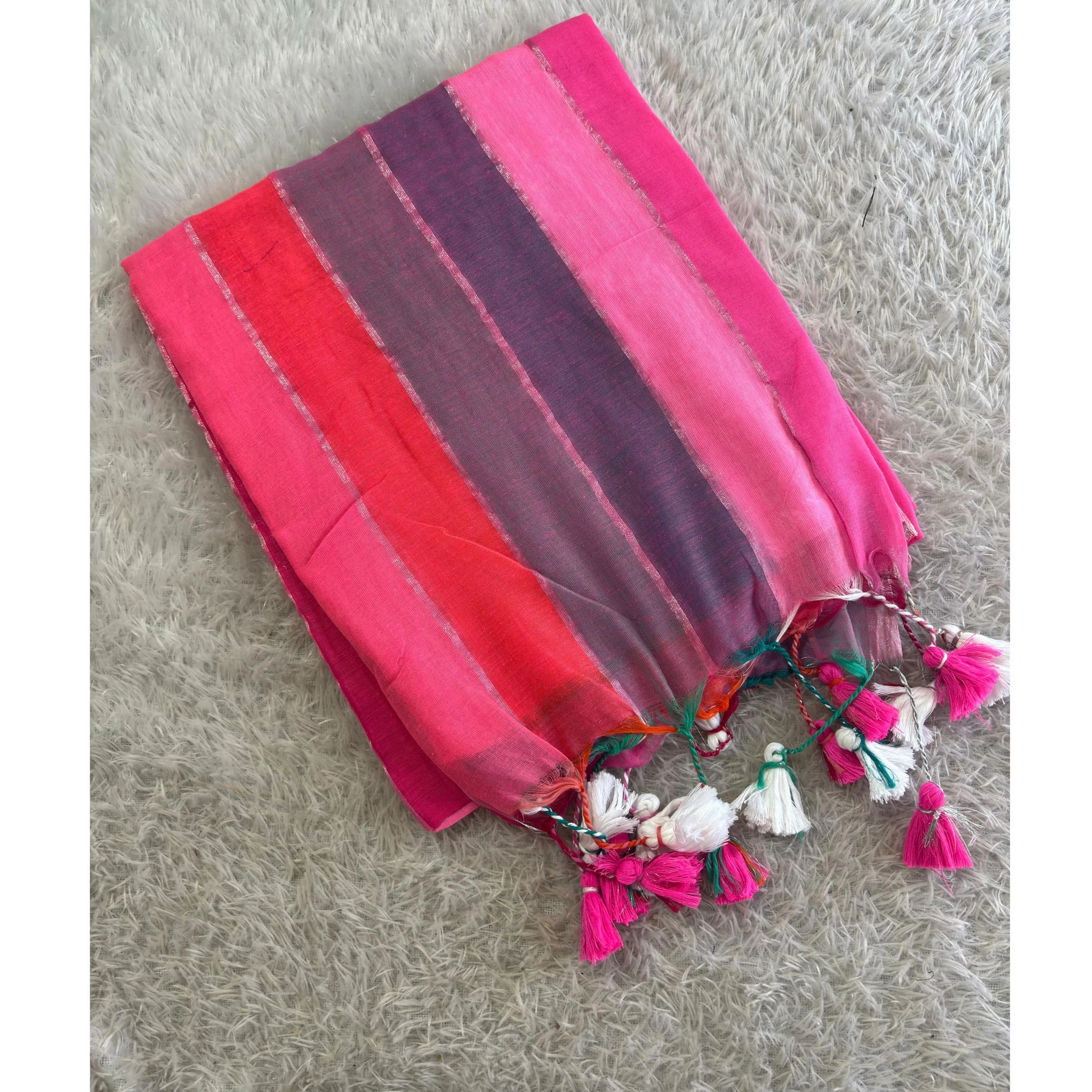 Colour pallette mul cotton saree