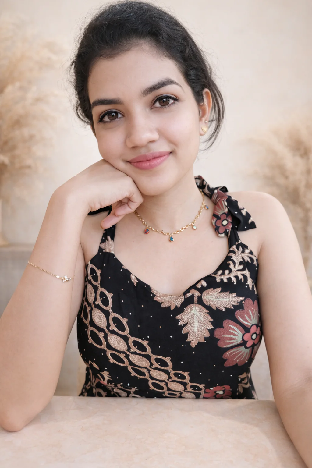 316L Stainless Steel Wavy Charm Necklace