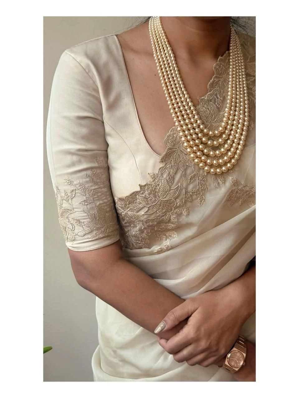 Organza Embroiderd Saree with scolap work