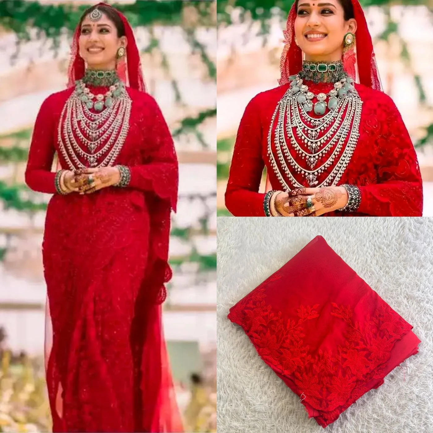 VELORA - Organza Embroidered Saree with Scolap work 2