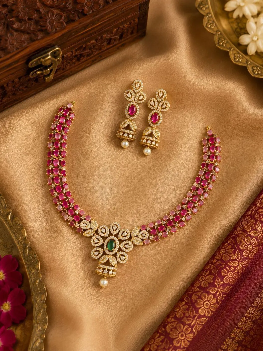 Ruby AD Stone Necklace