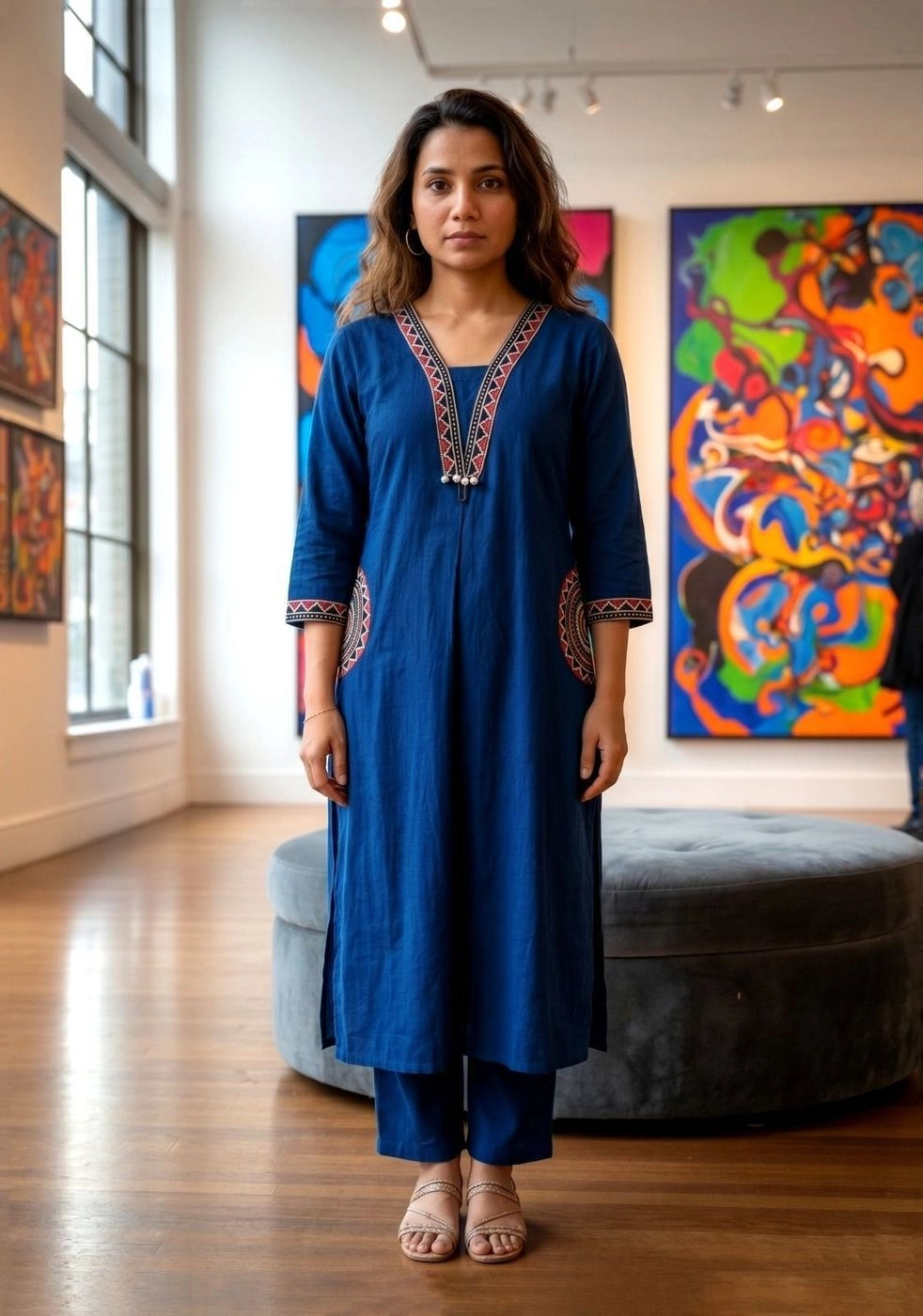 Side Golla Embroidered Kurta Co-ord Set
