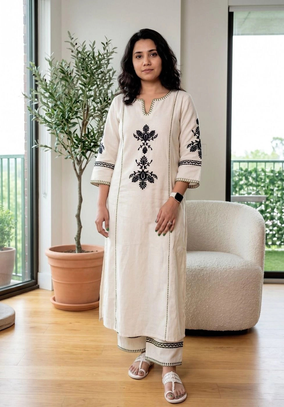 The Noir Motif Double Cotton Co-Ord Set