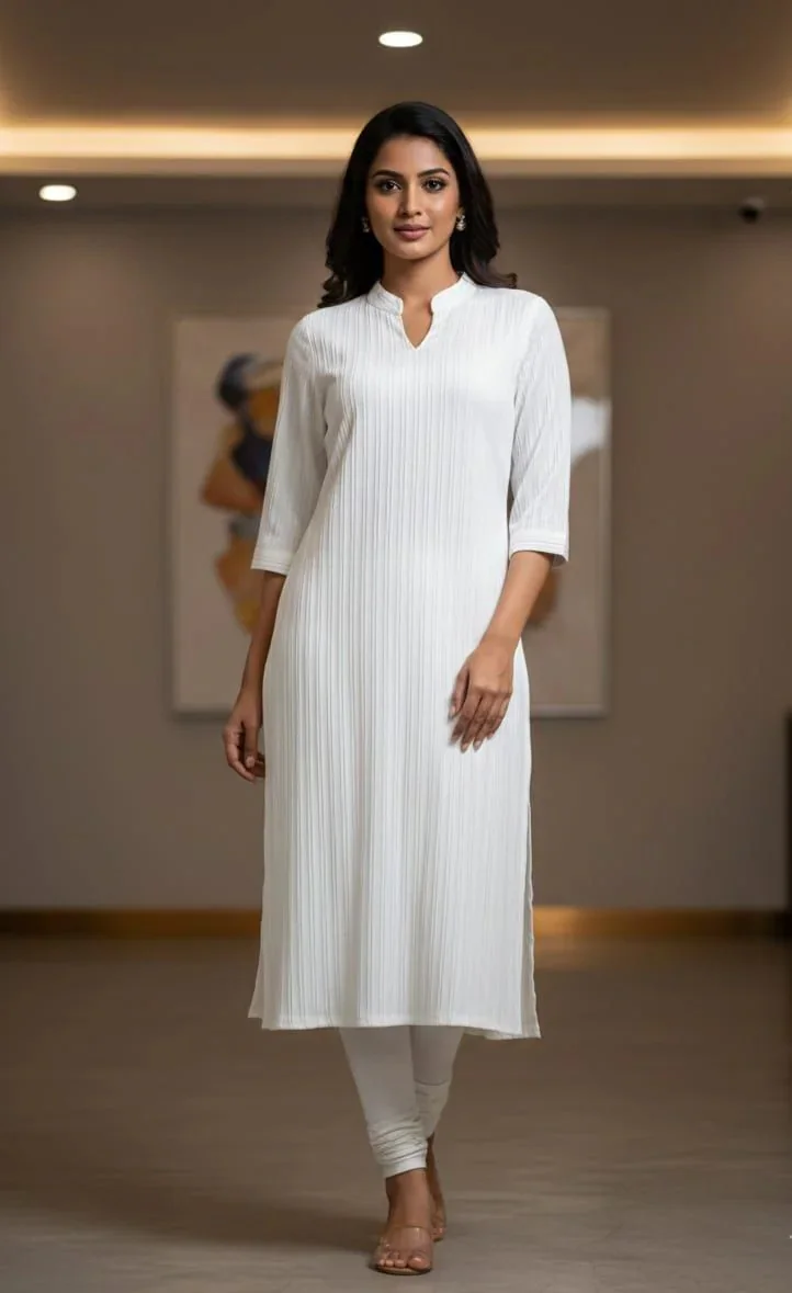 Straight Popcorn Kurti PPK036