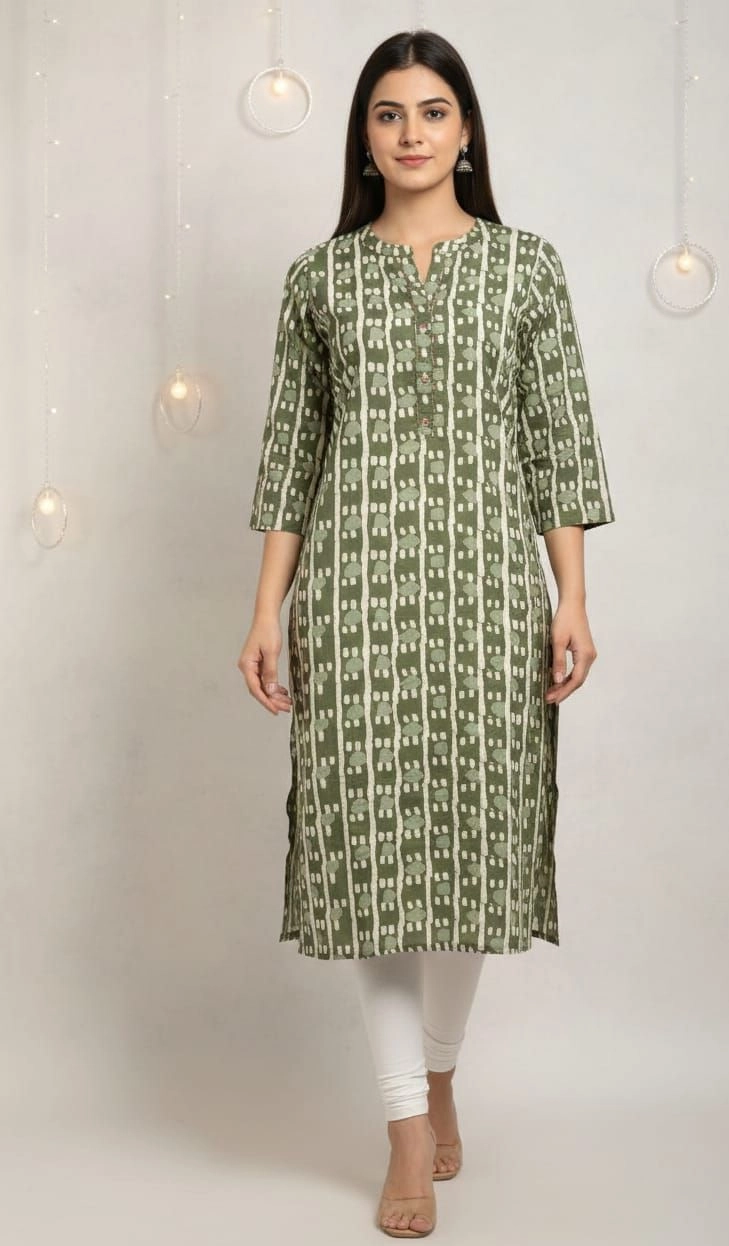 cotton Rayon straight kurti CKS124