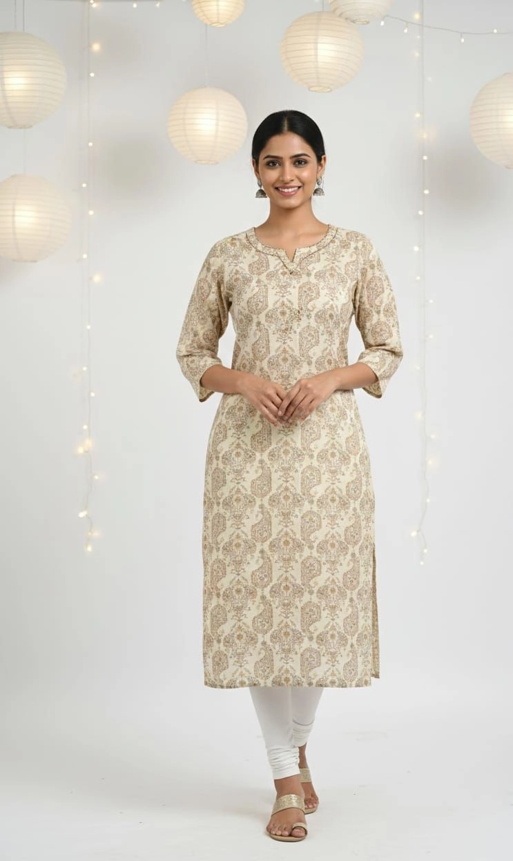 Cotton straight kurti 090 4