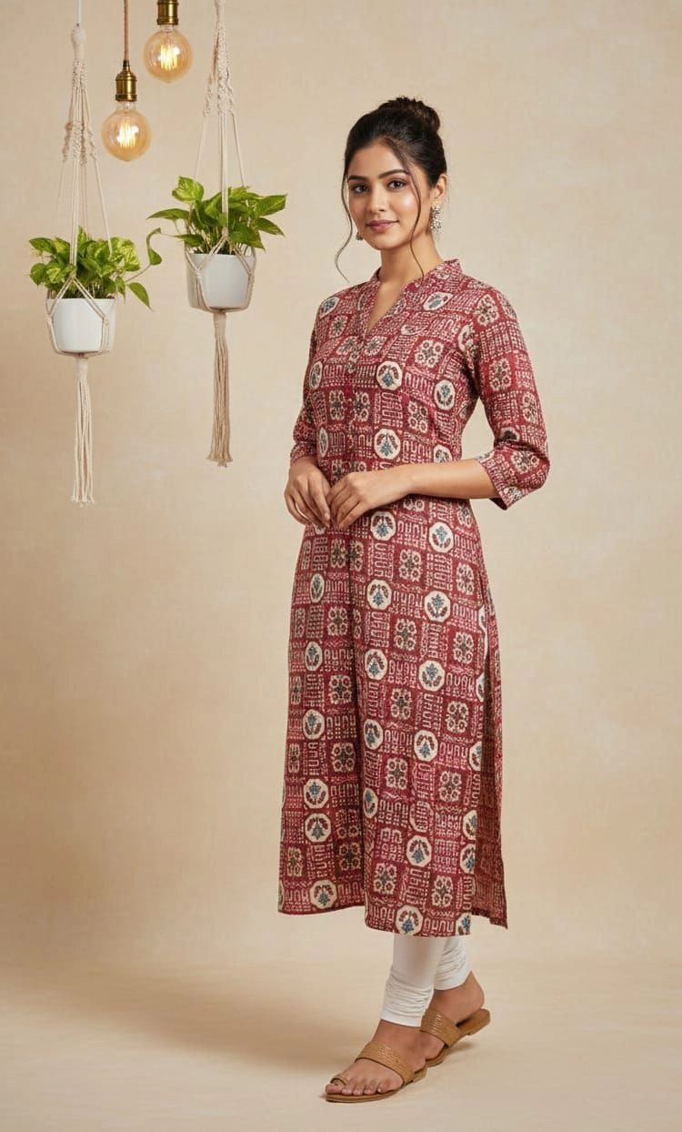 Cotton Rayon straight Kurti CKS 042