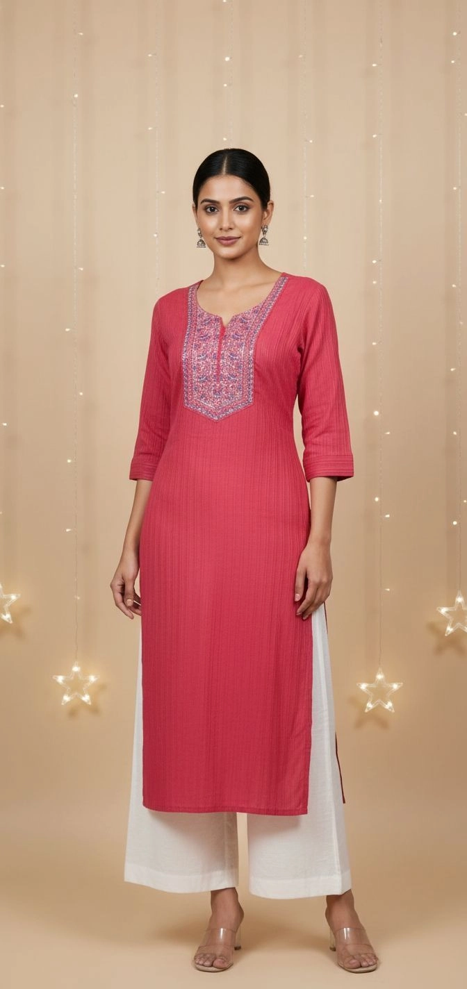 Popcorn Straight Kurti 002