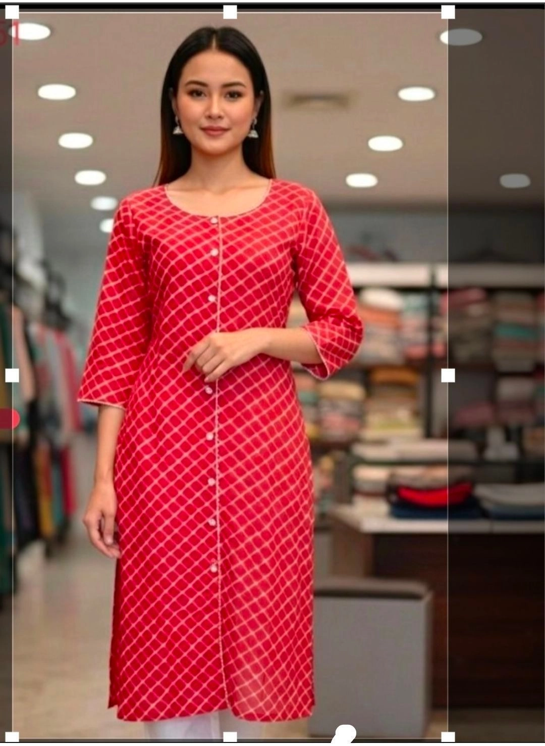 Poly rayon straight kurti 2