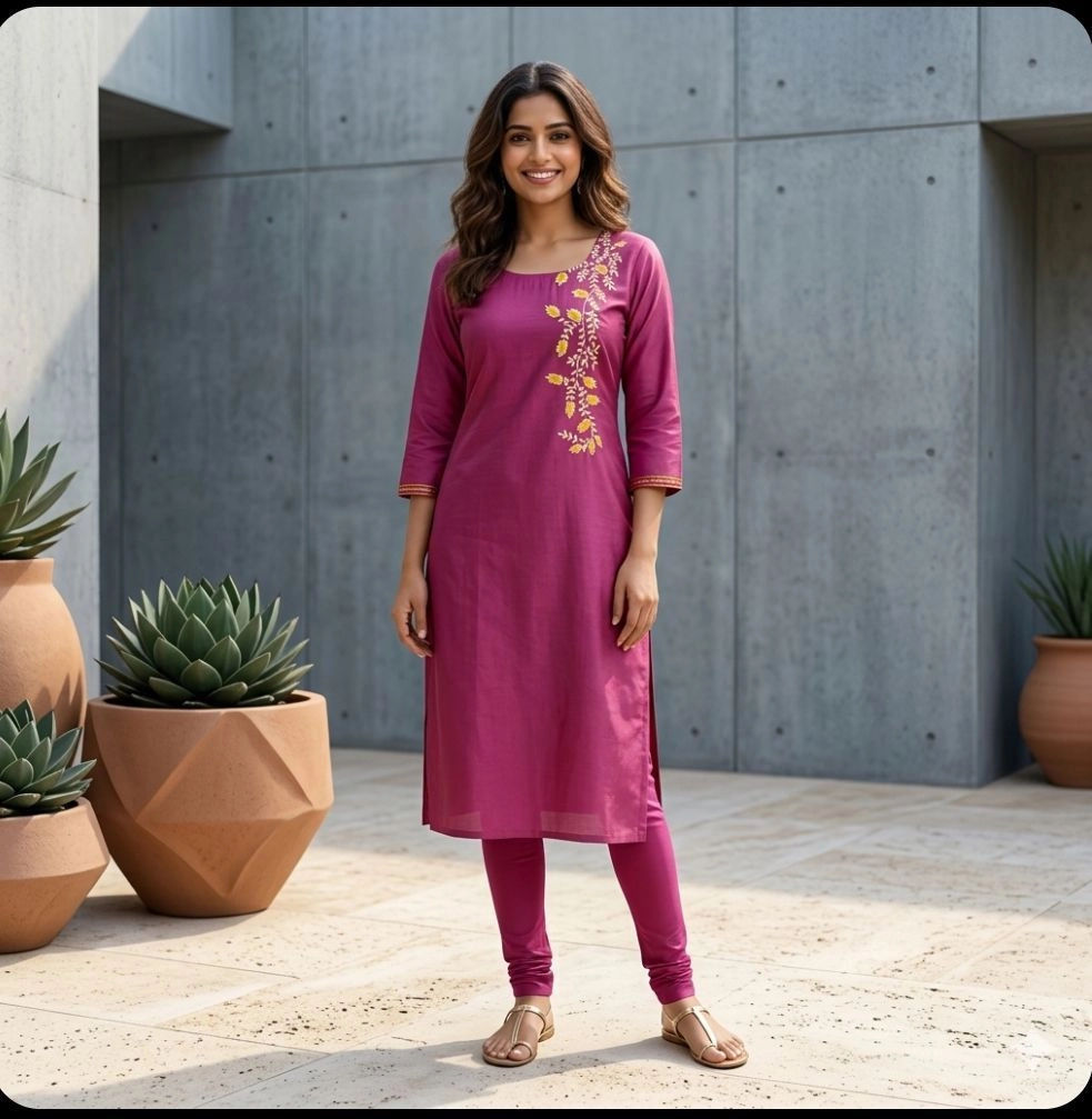 Roman silk kurti
