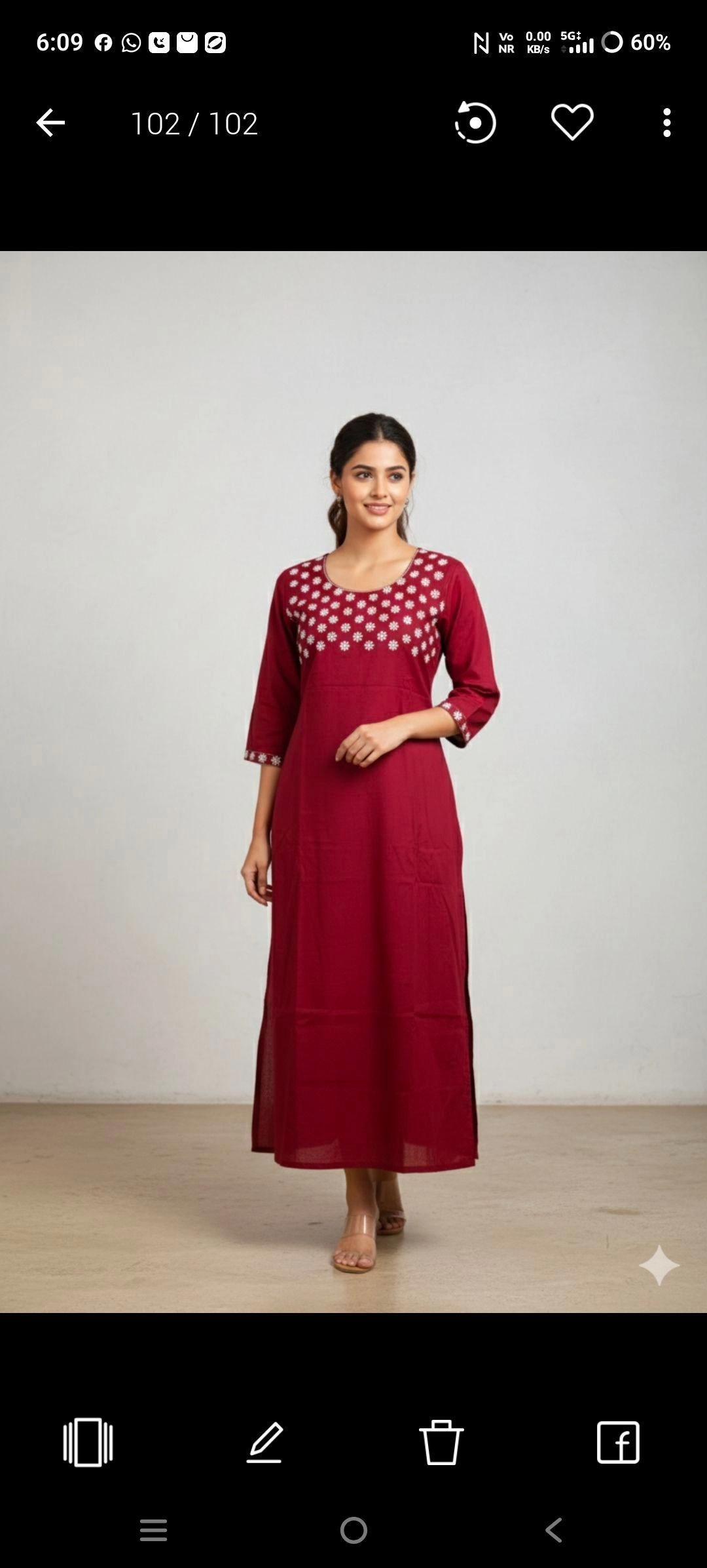 Roman silk kurti 1