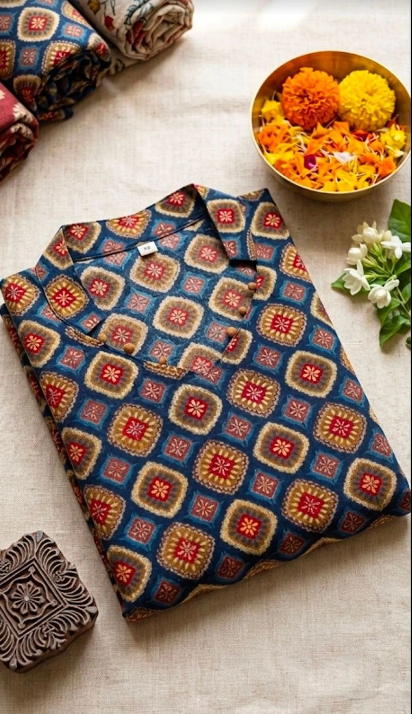 Silk -Capsule Straight Kurti 2