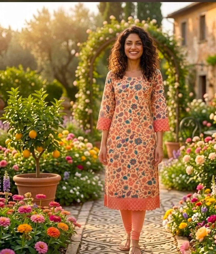 cotton Hakkoba straight kurti