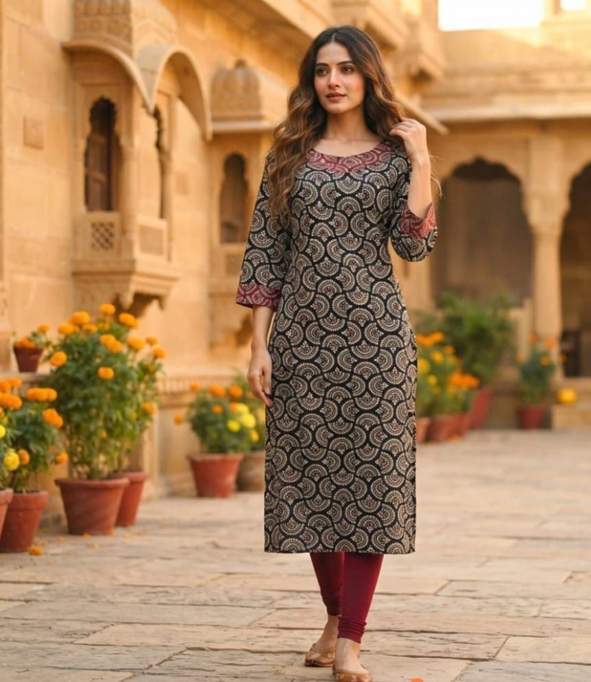 Kalamkari kurti 1