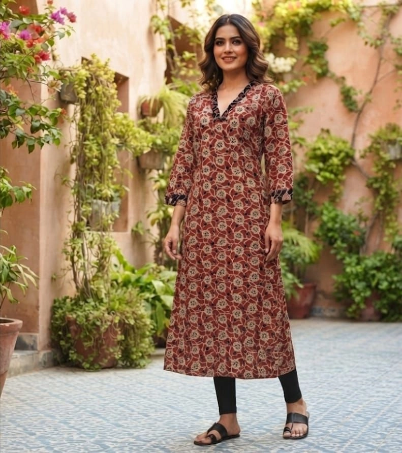 Kalamkari kurti 1