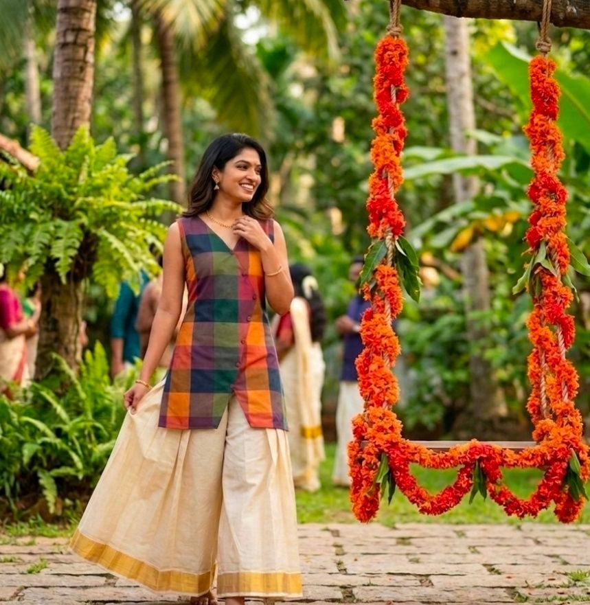 Madras checks kerala dress 3