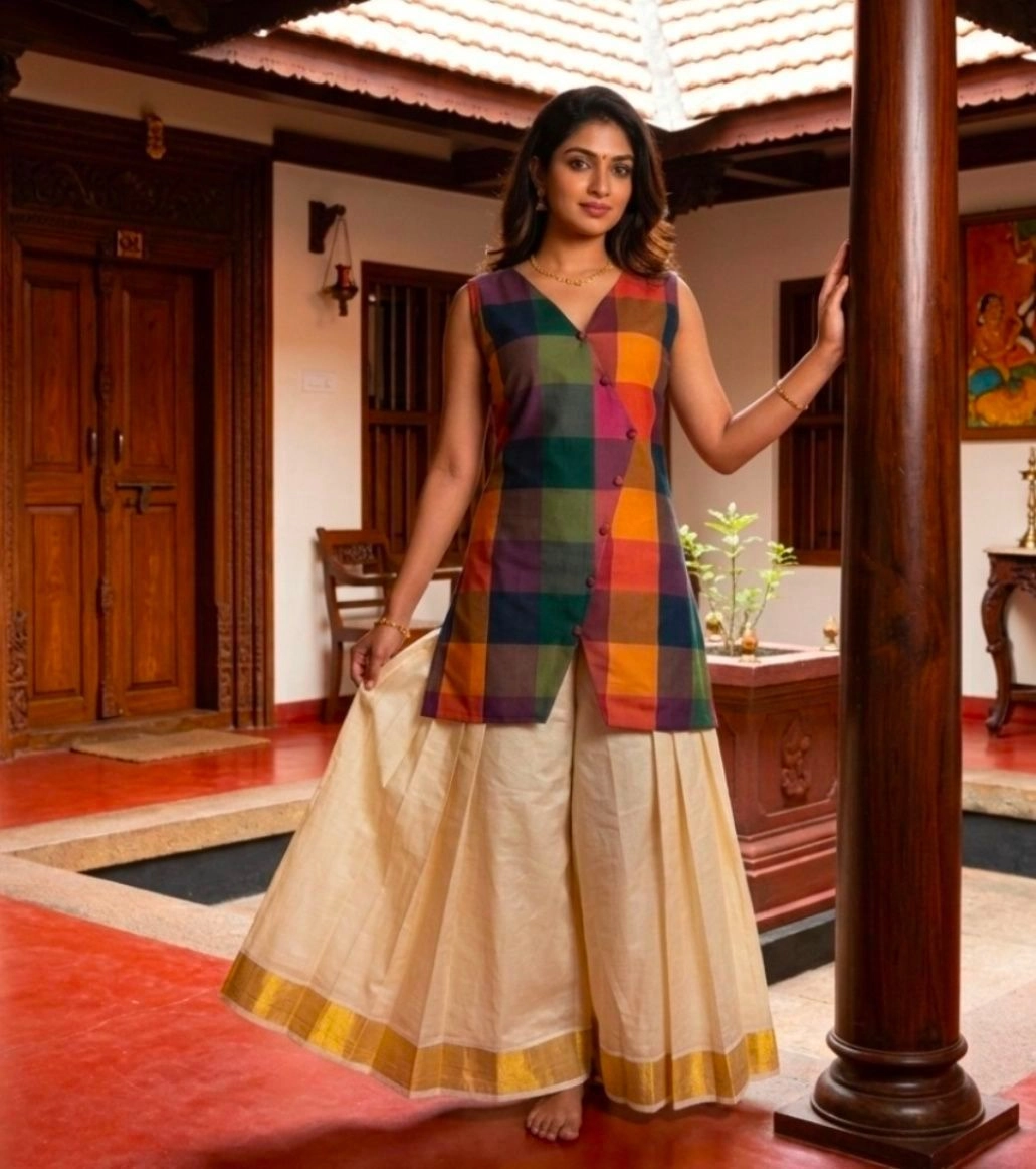 Madras checks kerala dress 1