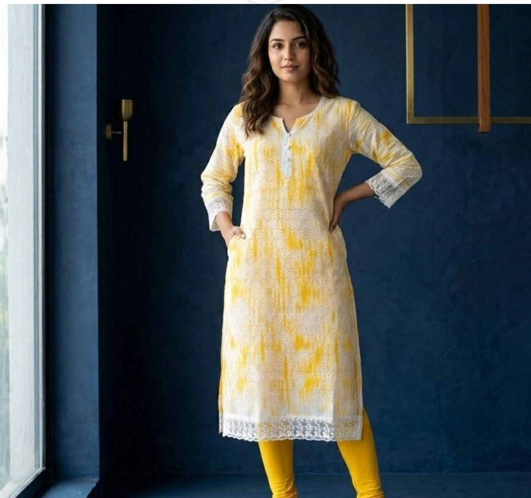 Cotton Hakkoba  straight kurti 3