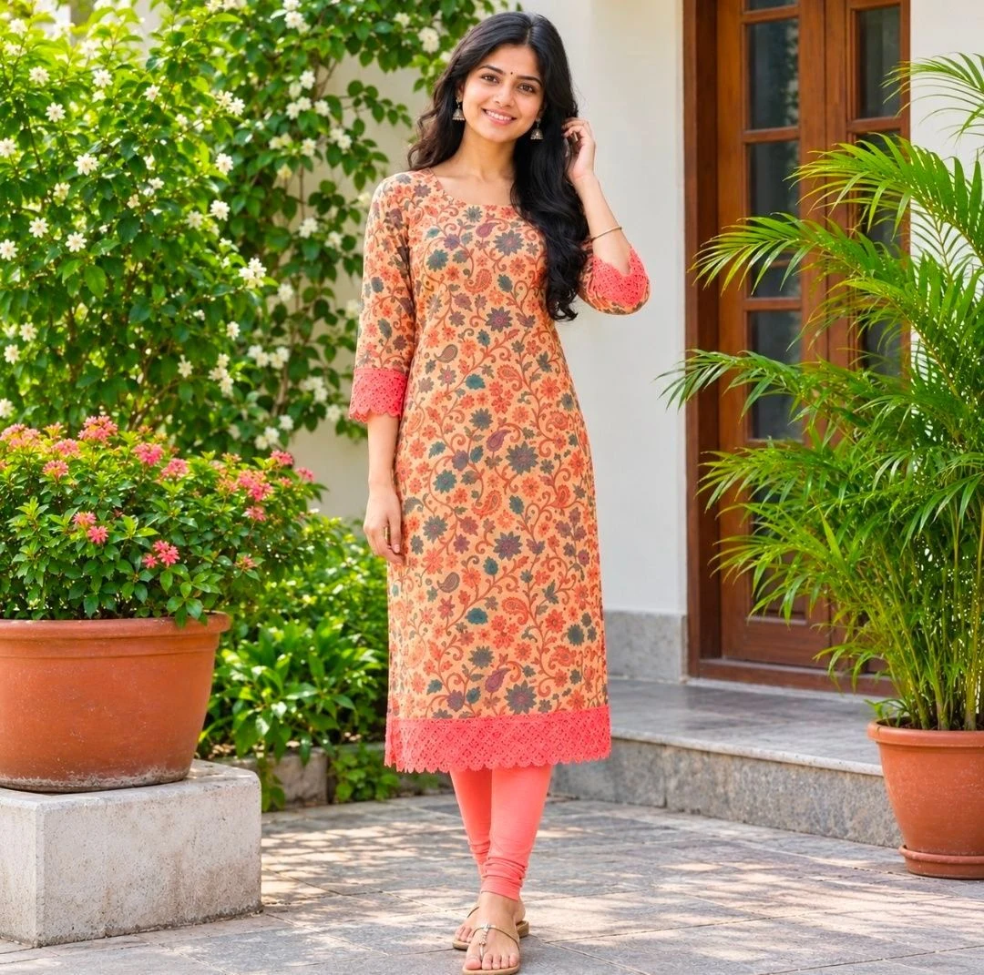 cotton Hakkoba straight kurti 2