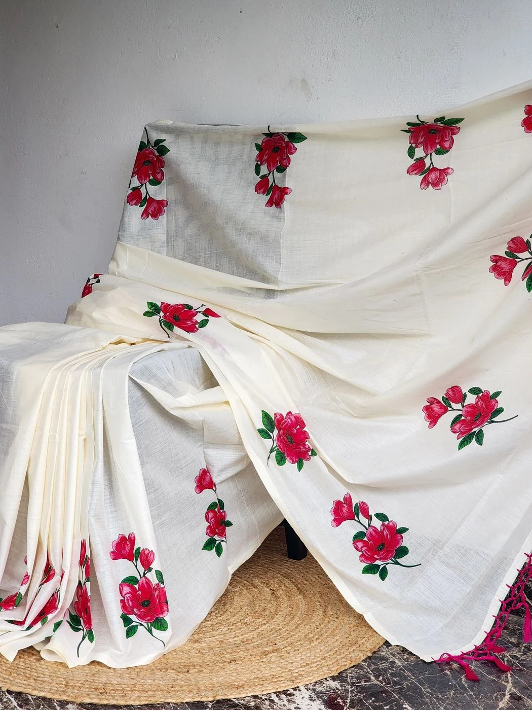 Cotton saree with print