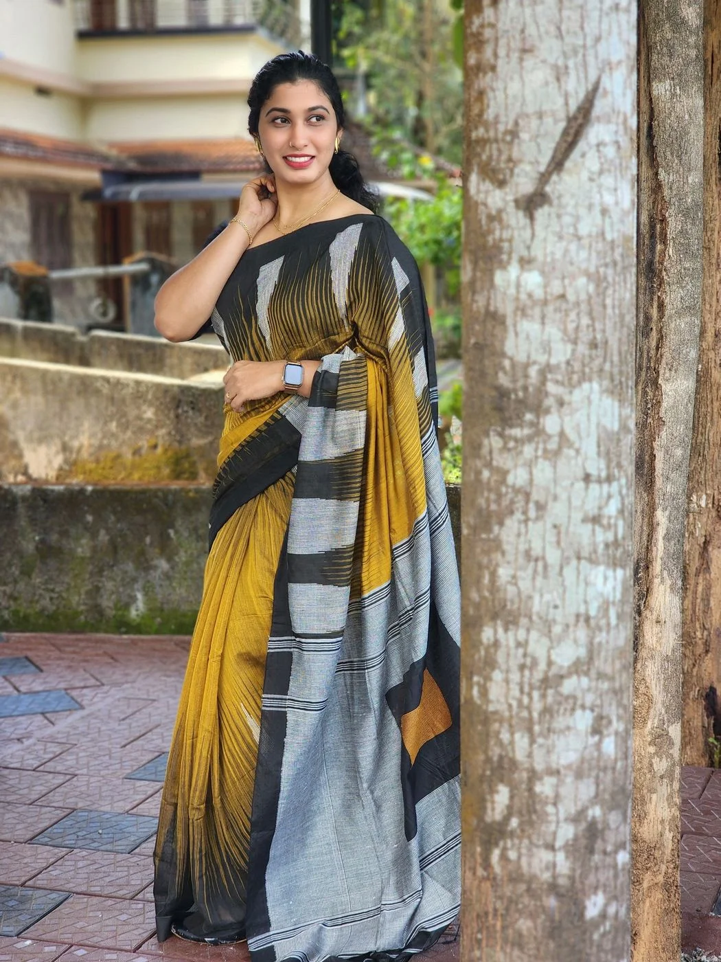 Jute cotton blend saree