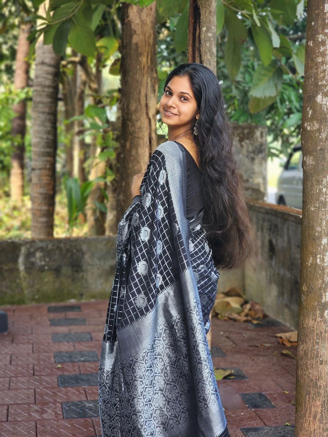 Semi banarasi silver zari