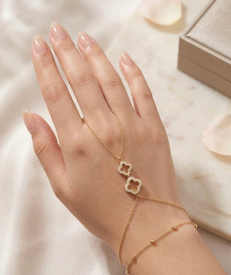 Golden hand chain
